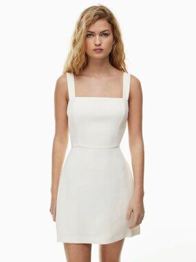 Aritzia Wilfred White Mini Dress Clean Girl Coastal Chic Summer Minimalist